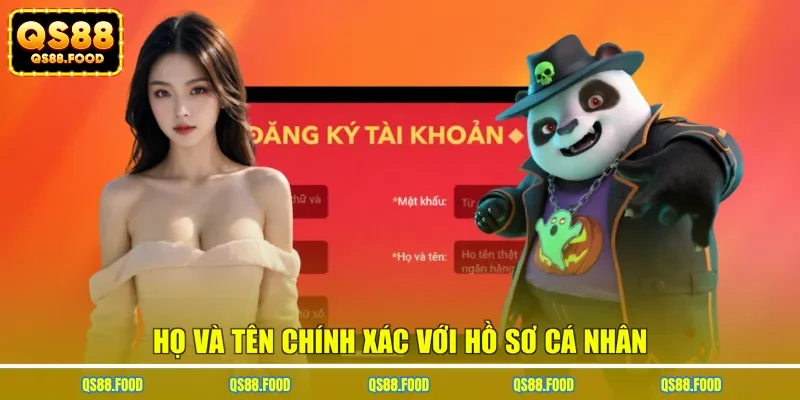 Họ và tên chính xác với hồ sơ cá nhân